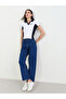 White Color Block Ribbed Fitted Polo T-Shirt - 2