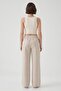 Striped Elastic Waist Wide Leg Woven Trousers - 5