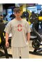 Olympia Printed Oversize Vertical Striped Sports Gym Men's T-Shirt - 2
