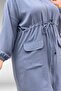 67047 Large Size Trouser Suit with Stone Detail on Collar and Pockets - Anthracite - 2