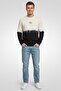 Men Crew Neck Embroidered Long Sleeve Sweatshirt, Multicolor - 2