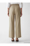 Trendlucky Women's Linen Look Trousers with Elastic Waist and Contrast Detail - 4