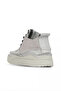 Gray Leather Women's Flat Boots - 4