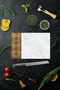 Glass Cutting Board - Glass Cutting Table |   Anatolian Embroidery - Black |   20cm X 30cm