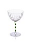 Footed Glass Ice Cream Bowl Purple Green 280 ml - 3