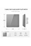 1 Gang 2 Way Plate Switch, Glass Glossy Finish Wall Light Switch, Modern Square Electrical Rocker Switch for Home Office Hotel, White - 2