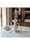 Cream Chalk Arabic Incense Burner | Ornate Floral Engraving | 18 cm - 2