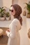 Soft Scarf Lina Flora Caramel 90X90 - 2