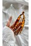Women's 2-Piece Banana Buckle Set – Transparent & Leopard Patterned Horsetail Buckle - 3