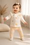 Baby Girl 100% Cotton Ruffled Butterfly Embroidered Top and Bottom Set Baby Girl Gift Set Blue Butterfly Set - 2