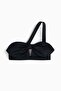 Bow-detail one-shoulder bikini top