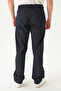 Elastic Waist Self-Patterned Fabric |   Baggy Men's Trousers - 4