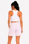 Women's Waterway Fabric Shorts - High Waist Elastic Waist Lace-Up Shorts - 5