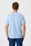 Relaxed fit printed blue crew neck t-shirt - 5