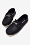 Boy's Black Thermo Sole Metal Buckle Loafer - 3
