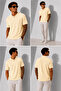 Men's Short Sleeve Ribbed Half Button Closure Polo Collar T-Shirt 26001 - 2