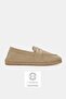 Women's Beige Suede Genuine Leather Espadrilles with Flat Sole, Size 36-41