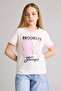 100% Cotton Regular Fit Crew Neck Printed Short Sleeve Ecru T-Shirt for Girls G1780A826Sm - 3