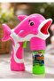Dolphin Bubble Gun with Automatic Bubble Solution, Light-Up Eyes and Sound Effects - 6