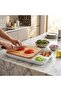 Woods Sliding Cutting Board with Holder, 40.5x25cm Natural Beechwood Chopping Board, White - 2