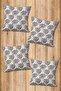 Digital Printed Soft Textured 4-Piece Throw Pillow Cover Set Krl0169 - 2