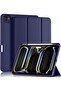 Compatible with iPad Pro M4 11 Inch Case 2024 with Pencil Holder, Slim Smart Protective Cover, Navy Blue