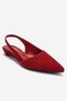 Berlina Red Suede Genuine Leather Women's Low Heel Shoes - 3