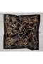Tivil Silk Scarf 11530 - 02 Black - Gold Belt Pattern - 3