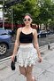 Women's High Waist 4 Layer Ruffled Wrap Mykonos Mini Skirt - 6
