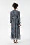 M0015-Collar Tie Flower Pattern Maxi Maternity Dress - 7