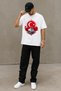 Unisex Turkish Flag Wolf Motif Printed T-Shirt 100% Organic Cotton Crew Neck Comfortable Fit Casual T-Shirt - 4