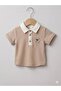 Waffle Textured Polo Collar Baby Boy Summer Set - 100% Cotton - 2