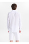 White Men's Buttoned Tailored Fit Striped Shirt Ace201262204 - 5