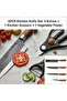 6-Piece Kitchen Knife Set with Gift Box - Professional Chef Knife, Slicing & Paring Knives, Scissors, Peeler - Ergonomic Cutlery Set for Home Cooking, Kitchen Prep, Home Chefs & Culinary Enthusiasts - 7