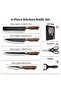 6-Piece Kitchen Knife Set with Gift Box - Professional Chef Knife, Slicing & Paring Knives, Scissors, Peeler - Ergonomic Cutlery Set for Home Cooking, Kitchen Prep, Home Chefs & Culinary Enthusiasts - 2
