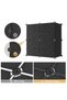 16 Cube Storage Organizer Cabinet Closet Storage Shelves Plastic Storage Shelving for Bedroom, Living Room, Office Black 147*147*37cm - 7