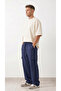 Men's Navy Blue Parachute Fabric Commando Pocketed Clip-On (Adjustable Leg) Baggy Sweatpants - 4