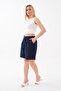 Women's Soft Fabric Pleated Shorts with Elastic Waist - 4