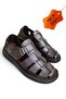 Daily Genuine Leather Brown Orthopedic Sole Men's Sandals