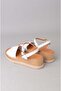 Seç 83 Genuine Leather Padded Heel Sandals (Heel Height: 5 cm) White - 6