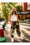 Unisex Cat Patterned Loose Hippie Bohemian Shalwar with Elastic Waist and Cuffs and Pockets, Ethnic Design