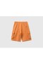 Boys' Belted Bermuda Shorts with Pockets Orange - 2