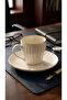 Karizma Gold Gilded 4 Piece Porcelain Coffee Cup Set for 2 Persons - 4