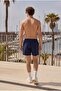 Men's Zippered Quick-Drying Navy Blue Swim Shorts - 6