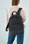 Black Quilted Backpack Changing Bag - 4