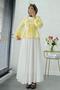 Premium Bebe Collar Wrap Muslin Blouse – Yellow - 8