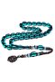 Oxide Tasseled Water Green Fire Amber Prayer Beads - 3