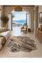Sdt Fish Theme Patterned Modern Woven Base Decorative Carpet Mosso3494 - 3