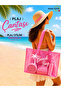 Large Size Beach Bag Pink Transparent Sea Beach Bag M-Plj02 - 4