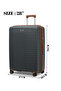 28" POLYCARBONATE: Unbreakable Body | Anti-Theft Zipper | Original TSA Lock | Expandable Model-4996-Dark Grey - 7